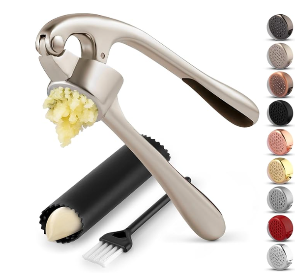 Zulay Kitchen Premium Garlic Press Set - Rust Proof