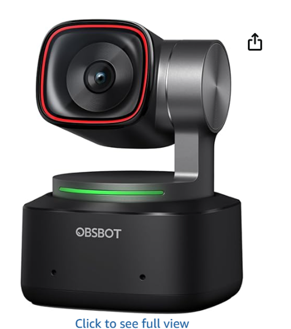 OBSBOT Tiny 2 Webcam 4K Voice Control PTZ