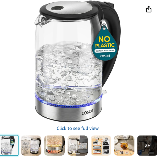 Cosori Electric Kettle, No Plastic Contact With Water,