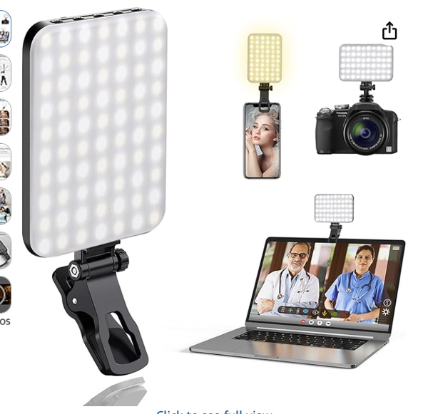 ALTSON 60 LED Portable Selfie Light Video Conference Lighting with Clip & Camera Tripod