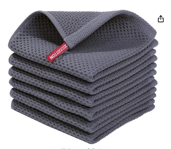 Homaxy 100% Cotton Waffle Weave Kitchen Dish Cloths,