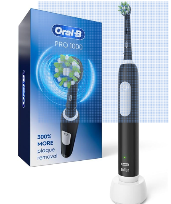 Oral-B Pro 1000 Rechargeable Electric Toothbrush, Black