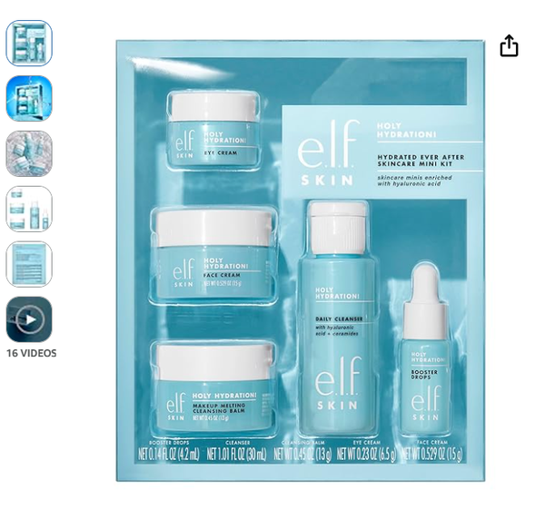 e.l.f. SKIN Holy Hydration! Hydrated Ever After Skincare Mini Kit,