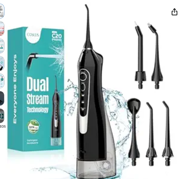 COSLUS Water Dental Flosser Teeth Pick C20:
