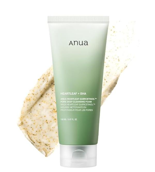 Anua Heartleaf Quercetinol Pore Deep Cleansing Foam, Face wash for Pore Refining Cleanser,