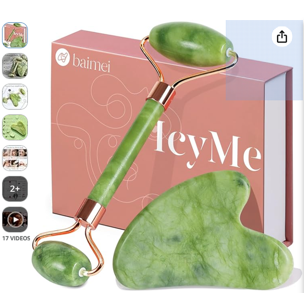 BAIMEI IcyMe Gua Sha & Jade Roller Set,
