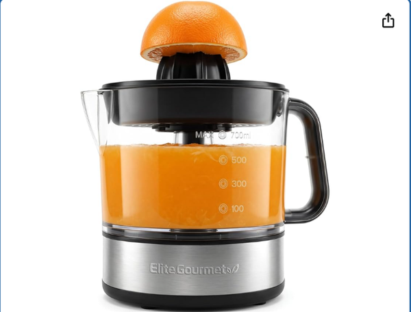 Elite Gourmet ETS623 BPA-Free 40-Watt Electric Citrus Juicer,