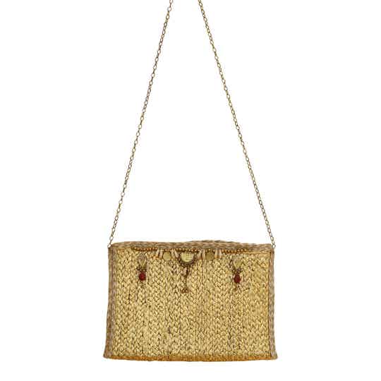 Jute Boho Clutch Goud Cala Olivera 1