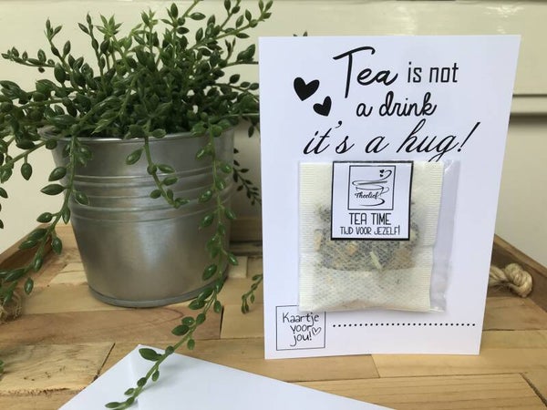 Theekaart Tea Is A Hug