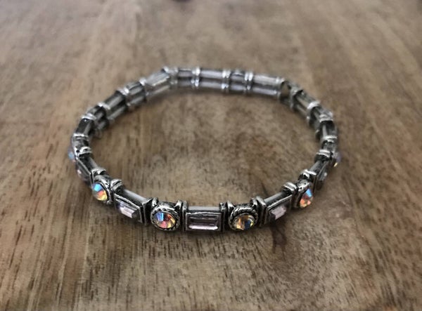 Armband Zilver Gekleurde Strass