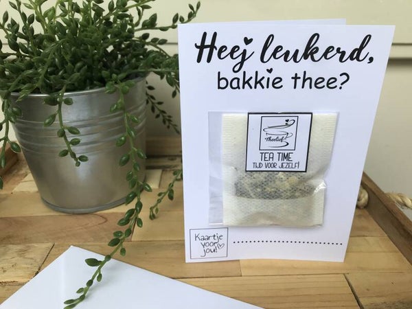 Theekaart Heej Leukerd, Bakkie Thee?