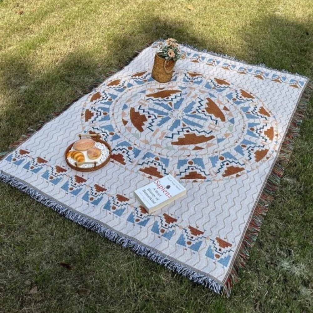 Boho Plaid 'Inca Trail' 130 x 180