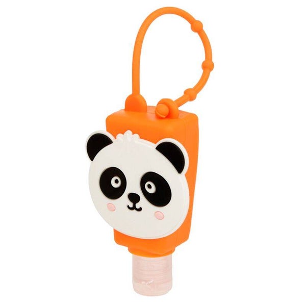 Desinfecterende Handgel Panda Oranje met Siliconen Hoes