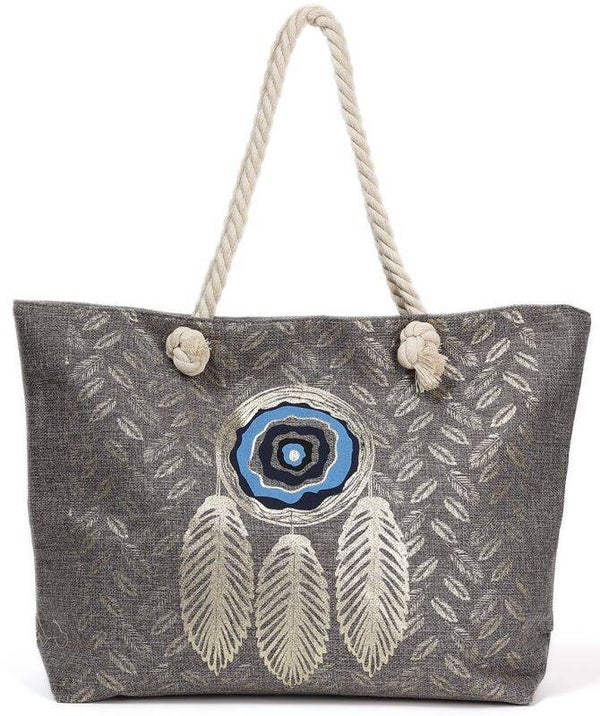 Dromenvanger Grijs Shopper/Strandtas