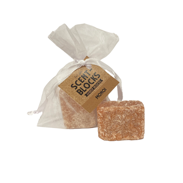2 Geurblokjes in organza Monoi
