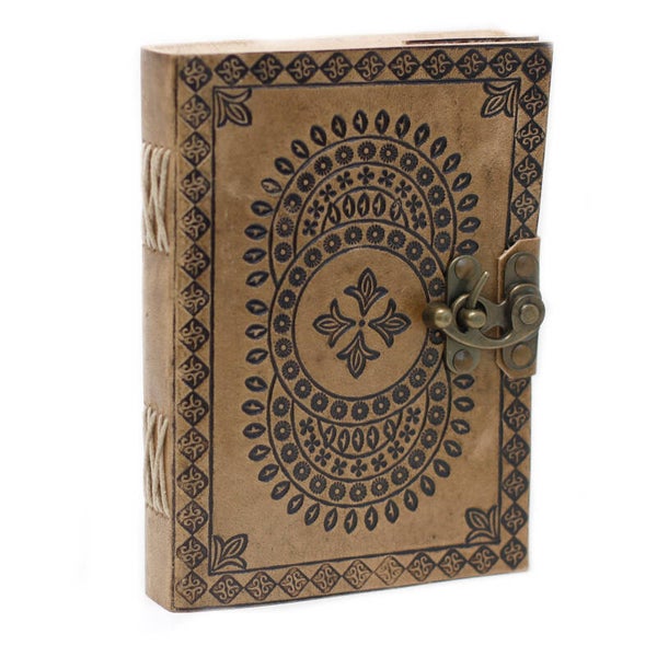 Notitieboek Leren Omslag Mandala