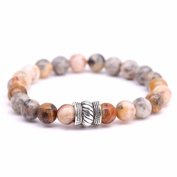 Armband Bali Basic Crazy Agate Maat M 18 cm en L 20 cm