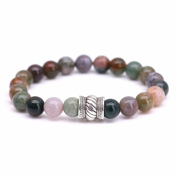 Armband Bali Basic Indian Agate Maat M 18 cm en L 20 cm