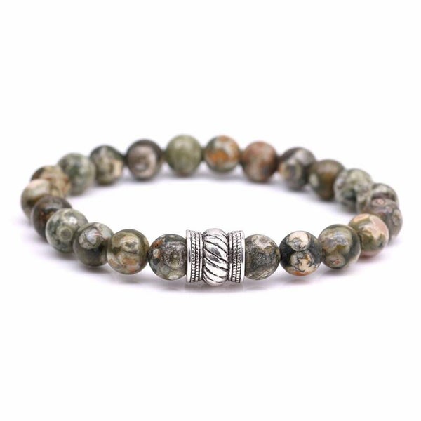 Armband Bali Basic Rhyolite Jasper Maat M 18 cm
