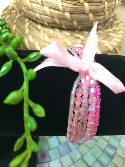 Kinder Armbandje Roze Strikje