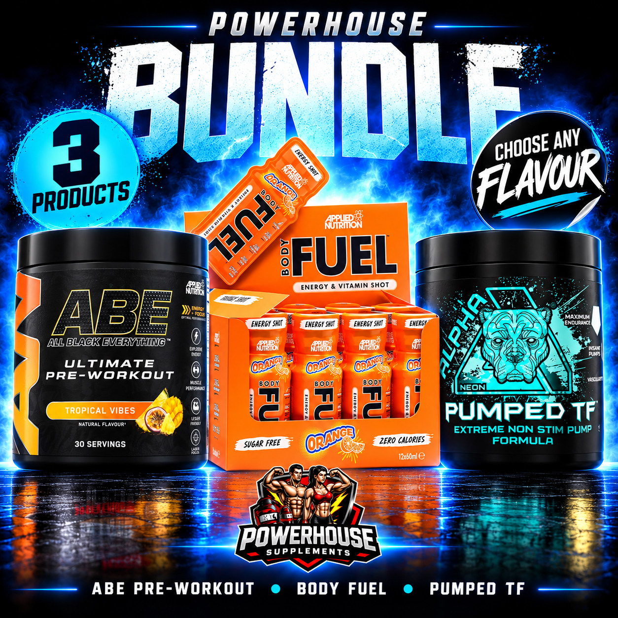 Ultimate Pre Workout Energy Bundle | Performance, Pump & Hydration Supplement Combo