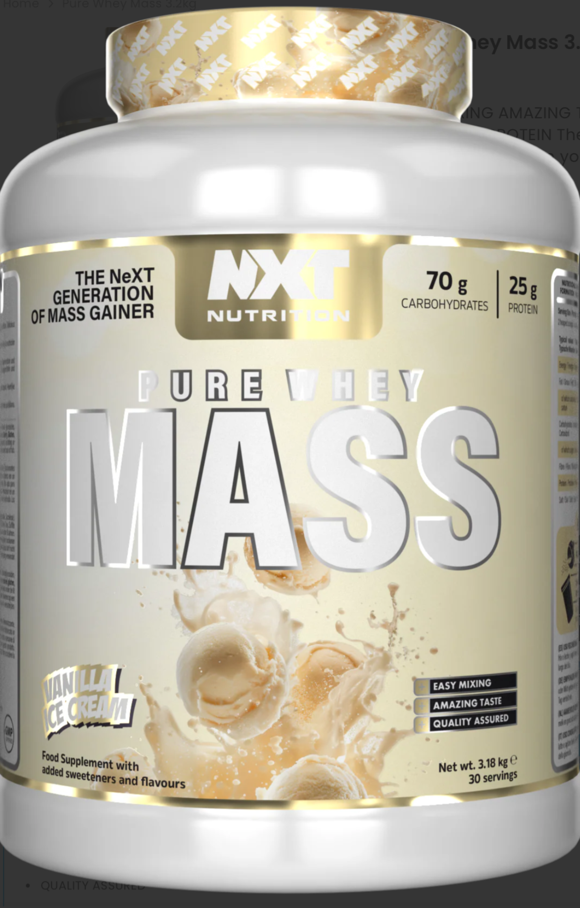 NXT Pure Whey MASS 3.2kg