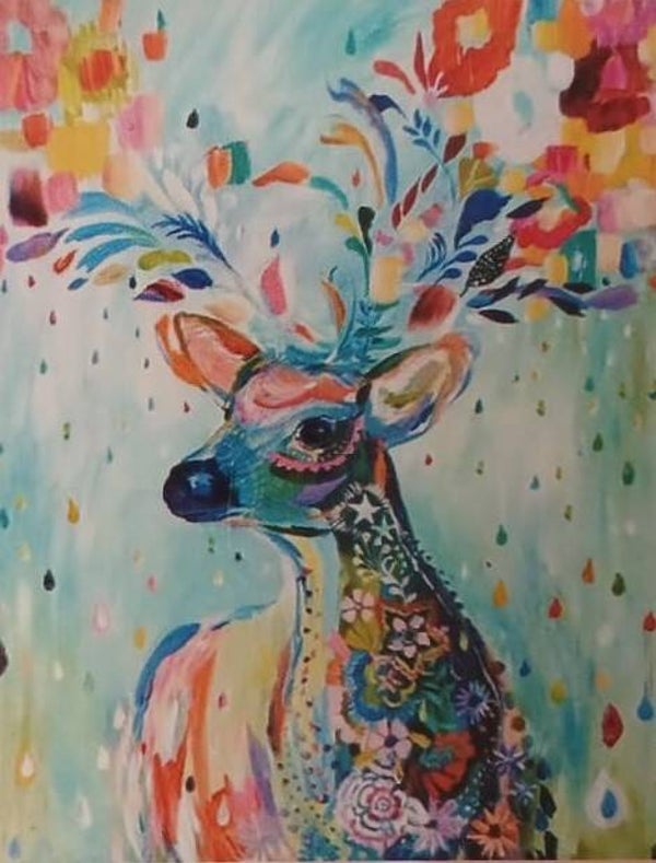 Peinture diamant - Cerf   30x40 cm
