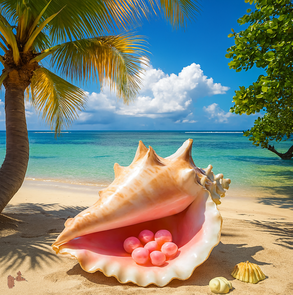 Peinture diamant - Collection GDP - Conque Lambi 50x50cm