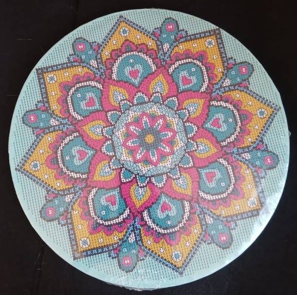 Peinture diamant cadre - Mandala bleu   30x30 cm
