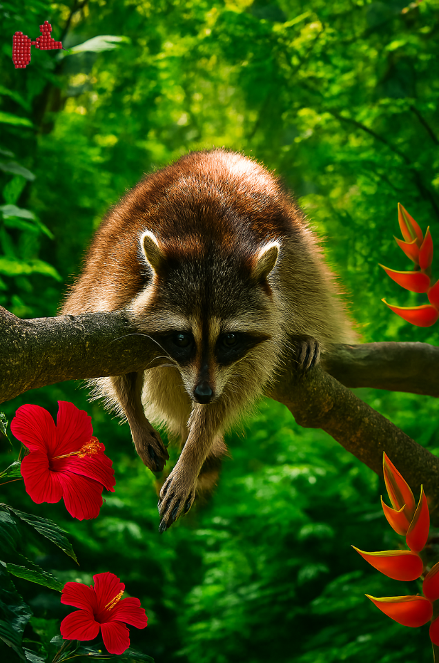 Peinture diamant - Collection GDP - Racoon 40x60 cm