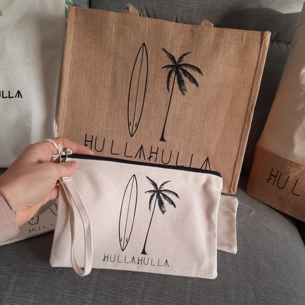 Mini Surfbag "Surfboard & Palme"