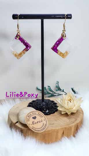 Boucles d’oreilles "Précieuses Violetta"