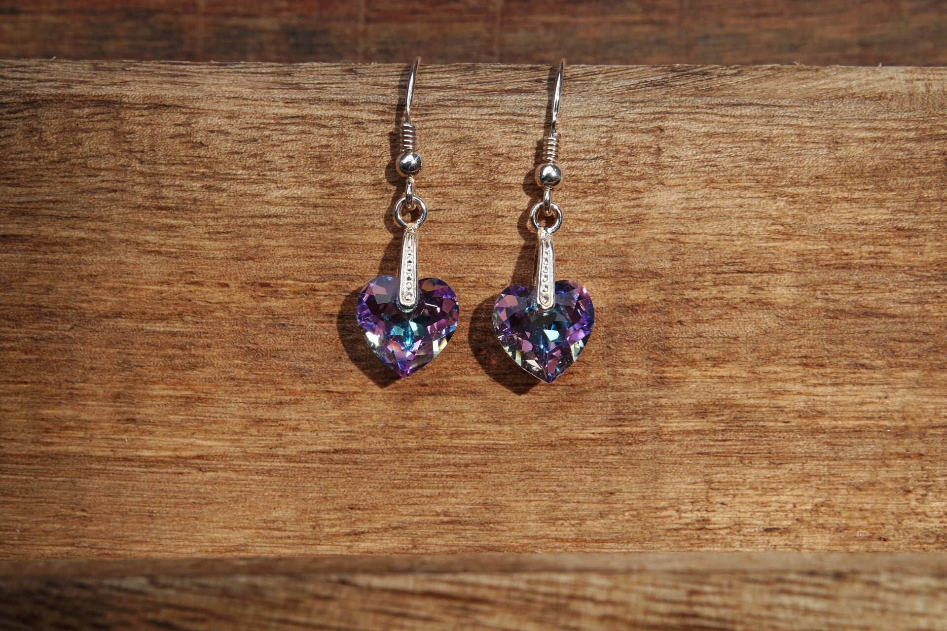 Crystal Vitrail Light Oorbellen Hart Klein