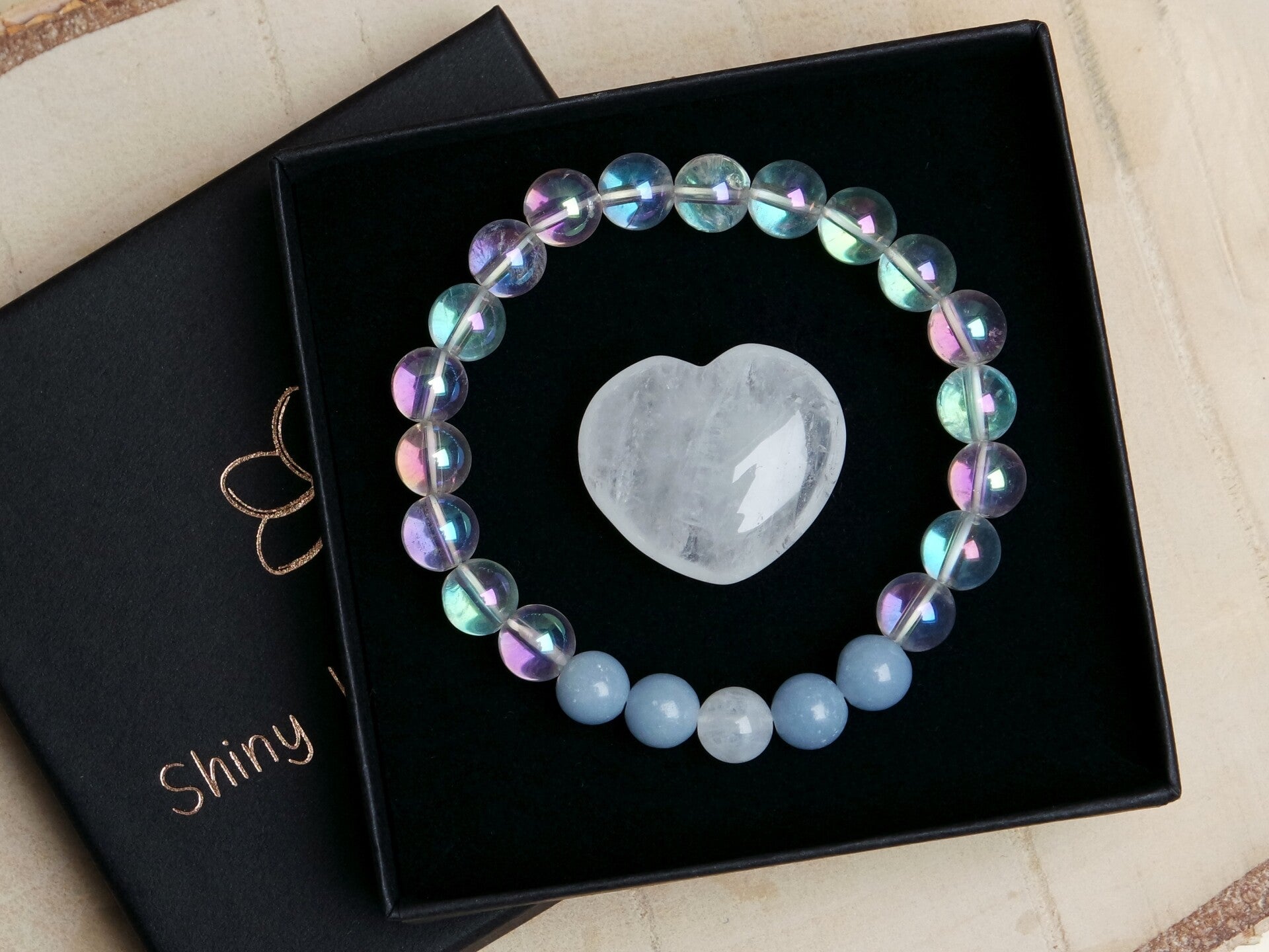 Edelsteen-set All That Heaven Will Allow met hart van bergkristal