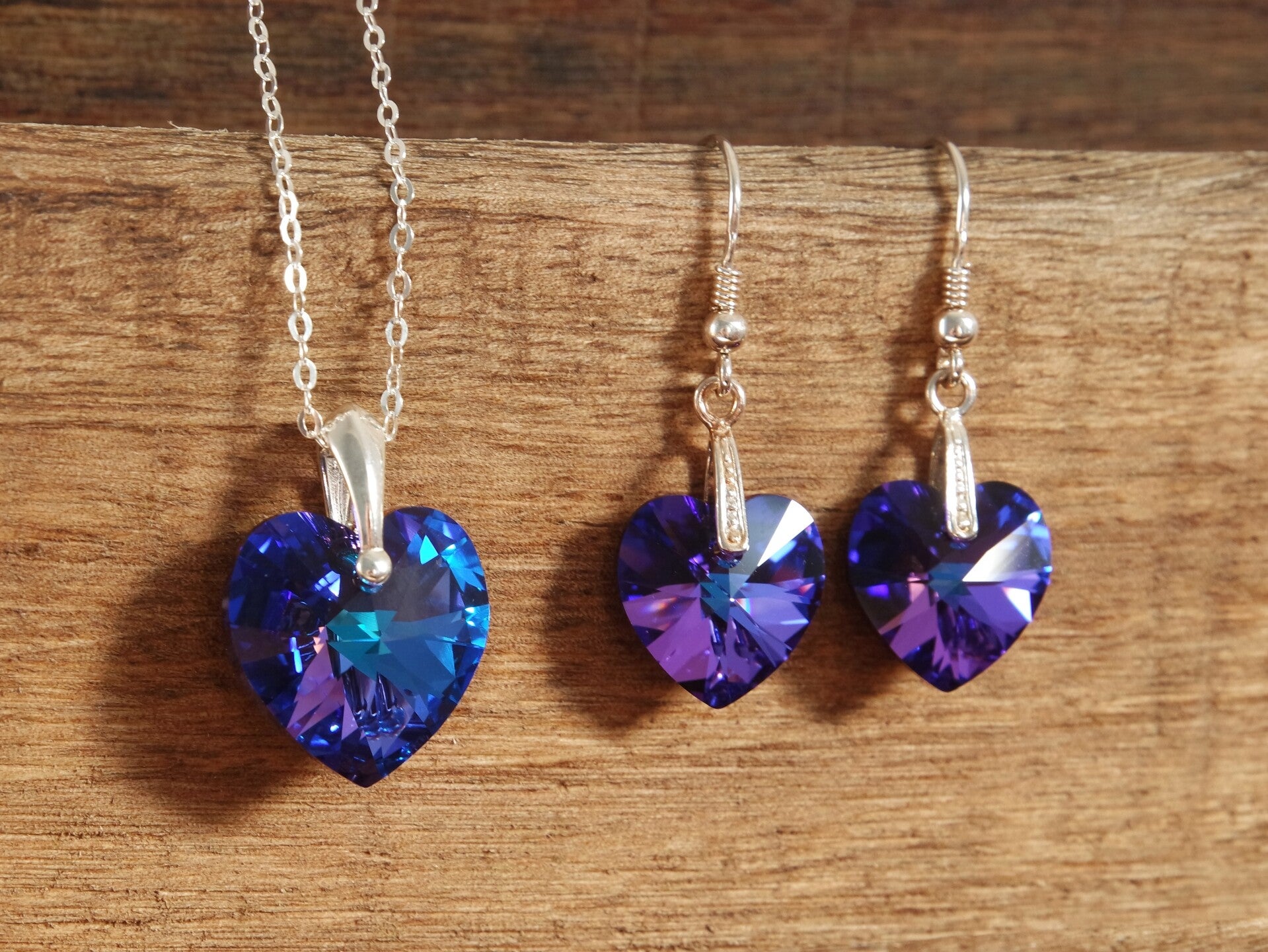Swarovski ketting en oorbellen set
