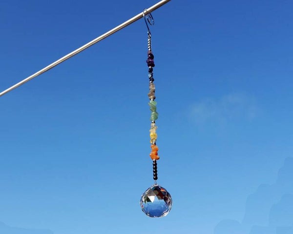 Chakra & Zilver & Hematiet Suncatcher 30mm