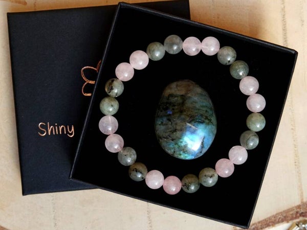 Edelsteen-set Mountain of Love met steen van labradoriet