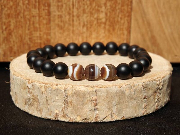Armband - Onyx & Sardonyx