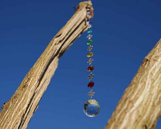 Gekleurde Chakra Suncatcher 30mm