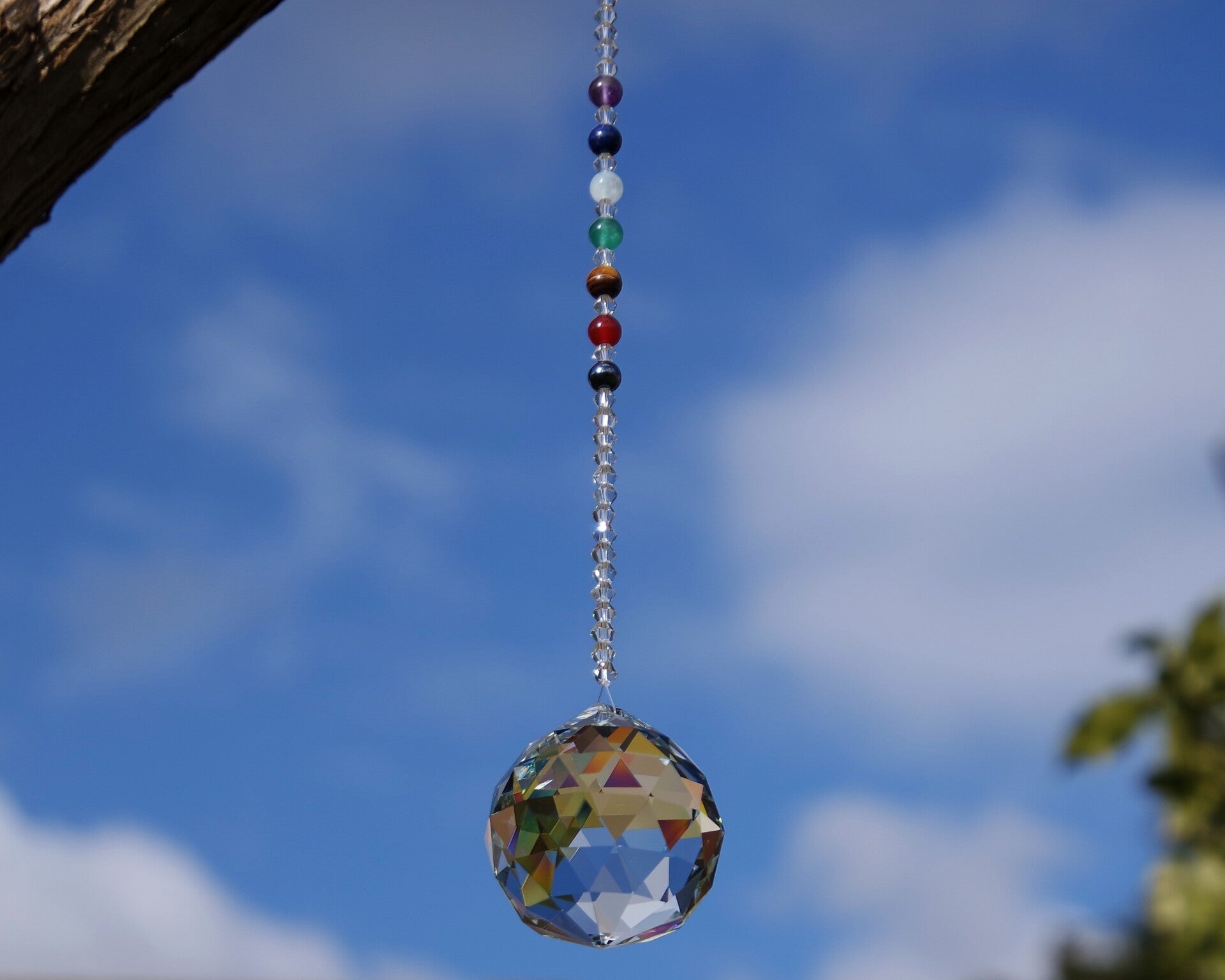 Edelstenen Chakra Suncatcher 40mm