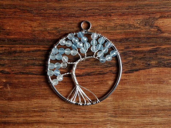 Hanger Levensboom - Aquamarijn