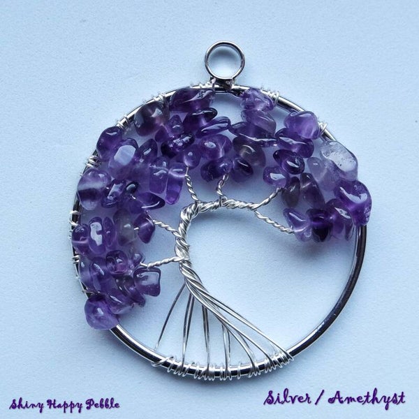 Levensboom- hanger Amethist
