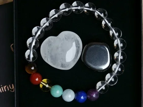 amethist gecombineerd met rozenkwarts en bergkristal