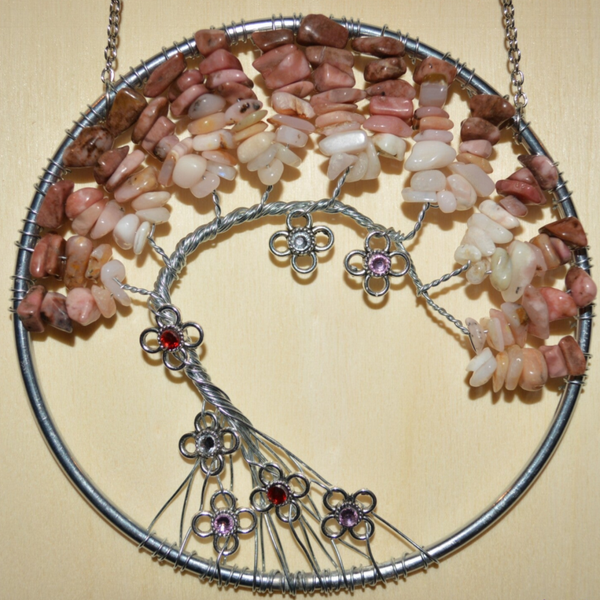 Rhodoniet / Roze Opaal suncatcher