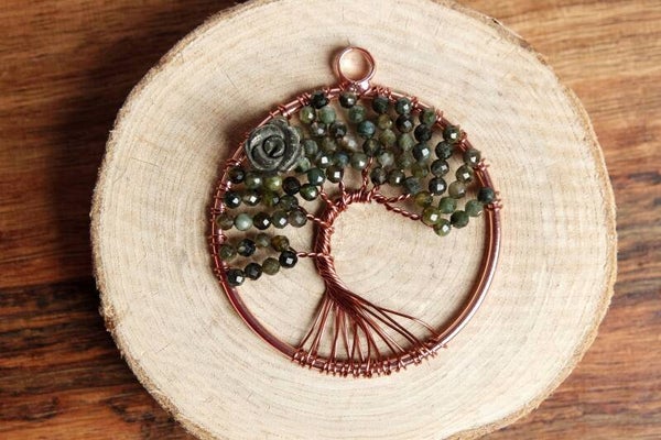 Hanger Levensboom - Toermalijn & Pyriet