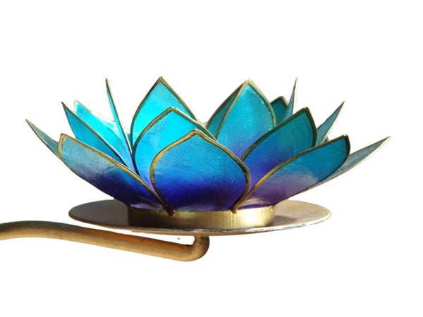 Lotus Sfeerlicht Lichtblauw/ Donkerblauw/ Goud
