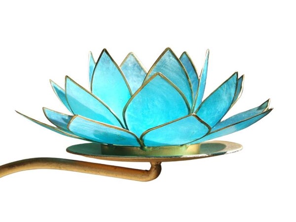 Lotus Sfeerlicht Blauw/ Goud