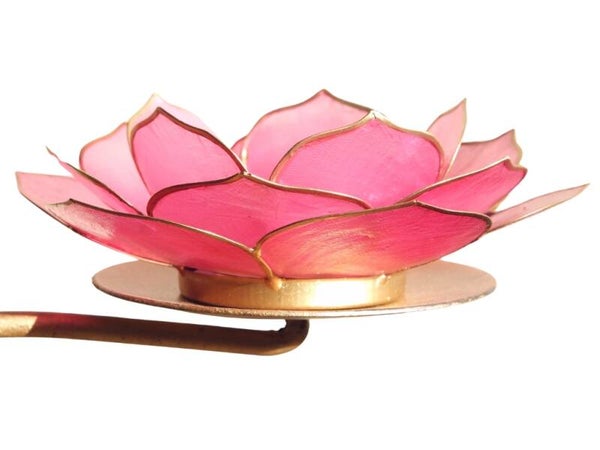 Lotus Sfeerlicht Breed Blad Roze/ Goud