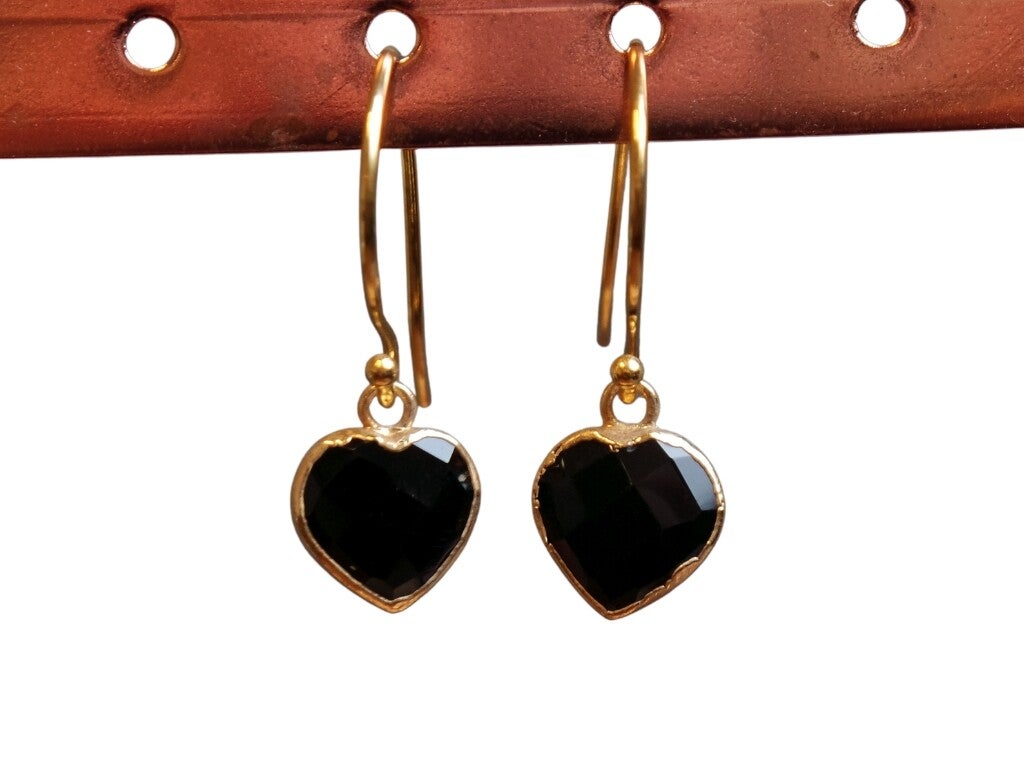 Onyx Vermeil Oorbellen