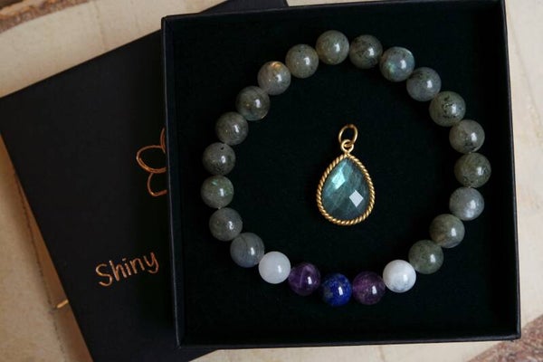 Edelsteen-set Dream Baby Dream met hanger van labradoriet